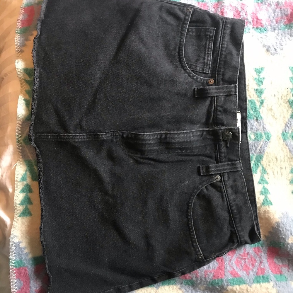 Madewell dark wash denim skirt